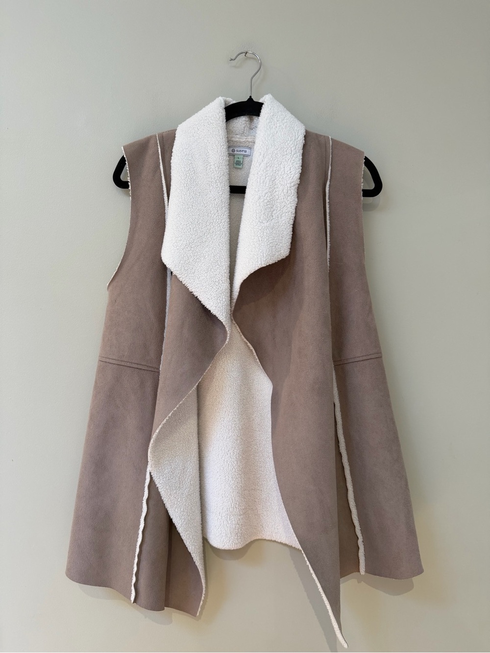 Susina Light Brown Suede Vest